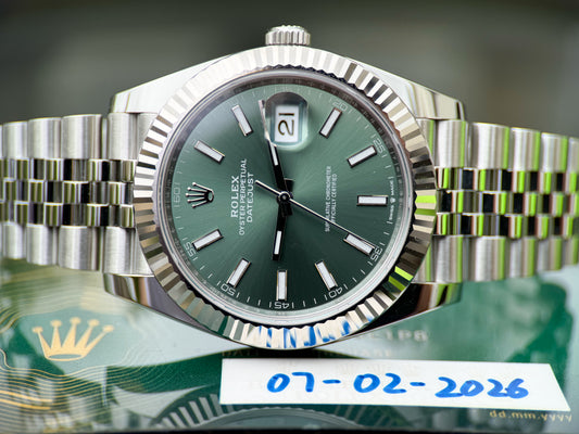 ROLEX DATEJUST 41 MINT GREEN